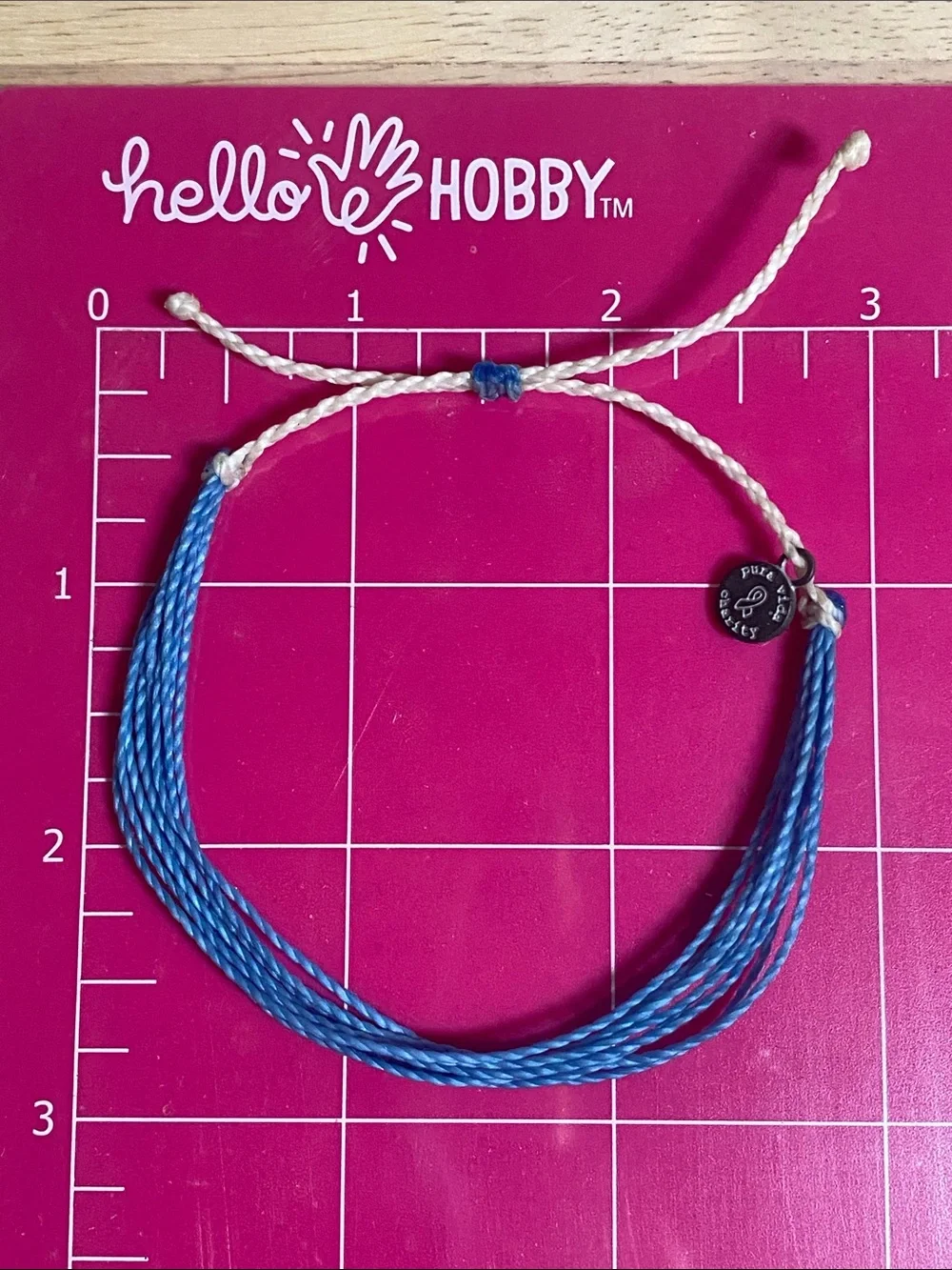 Pura Vida Blue & Cream Braided Friendship Bracelet